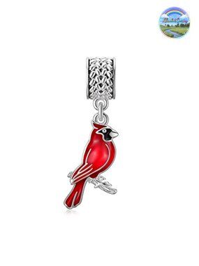 925 Sterling Silver Bird Charm Bead for Bracelet Memorial Gift